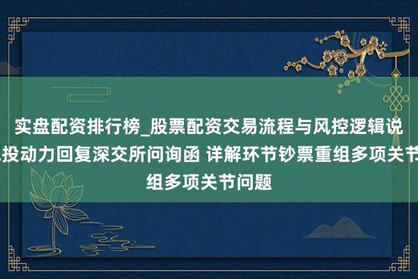实盘配资排行榜_股票配资交易流程与风控逻辑说明 电投动力回复深交所问询函 详解环节钞票重组多项关节问题