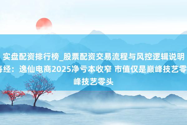 实盘配资排行榜_股票配资交易流程与风控逻辑说明 每经:逸仙电商2025净亏本收窄 市值仅是巅峰技艺零头
