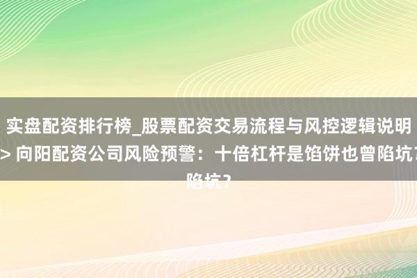实盘配资排行榜_股票配资交易流程与风控逻辑说明 > 向阳配资公司风险预警：十倍杠杆是馅饼也曾陷坑？